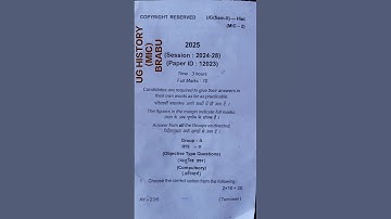 UG HISTORY (MIC) 2ND SEMESTER BRABU QUESTION PAPER SOLUTION. #ug #questionpaper #brabu #2ndsemester