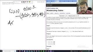 CSES Problem Set | Minimizing Coins | Dynamic Programming (4)