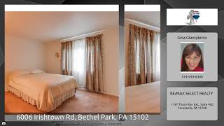 6006 Irishtown Rd,  Bethel Park