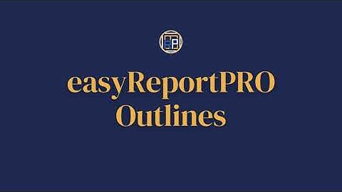 easyReportPRO Onboarding - Outlines