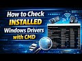 How to Check Installed Windows Drivers with CMD