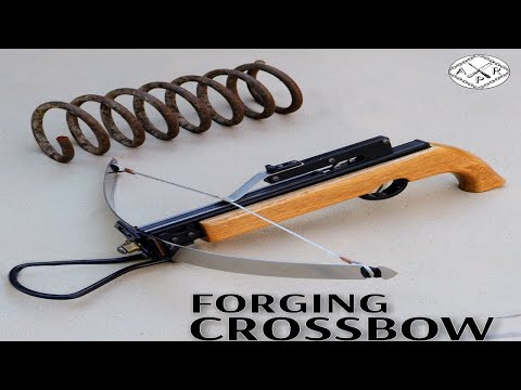 видео: Forging a CROSSBOW out of Rusted Coil SPRING