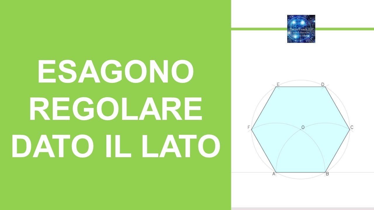 Costruzione esagono regolare dato il lato - YouTube