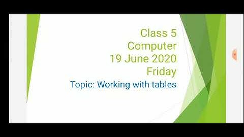 Computer Digital world book 4.Unit 1 Working with tables