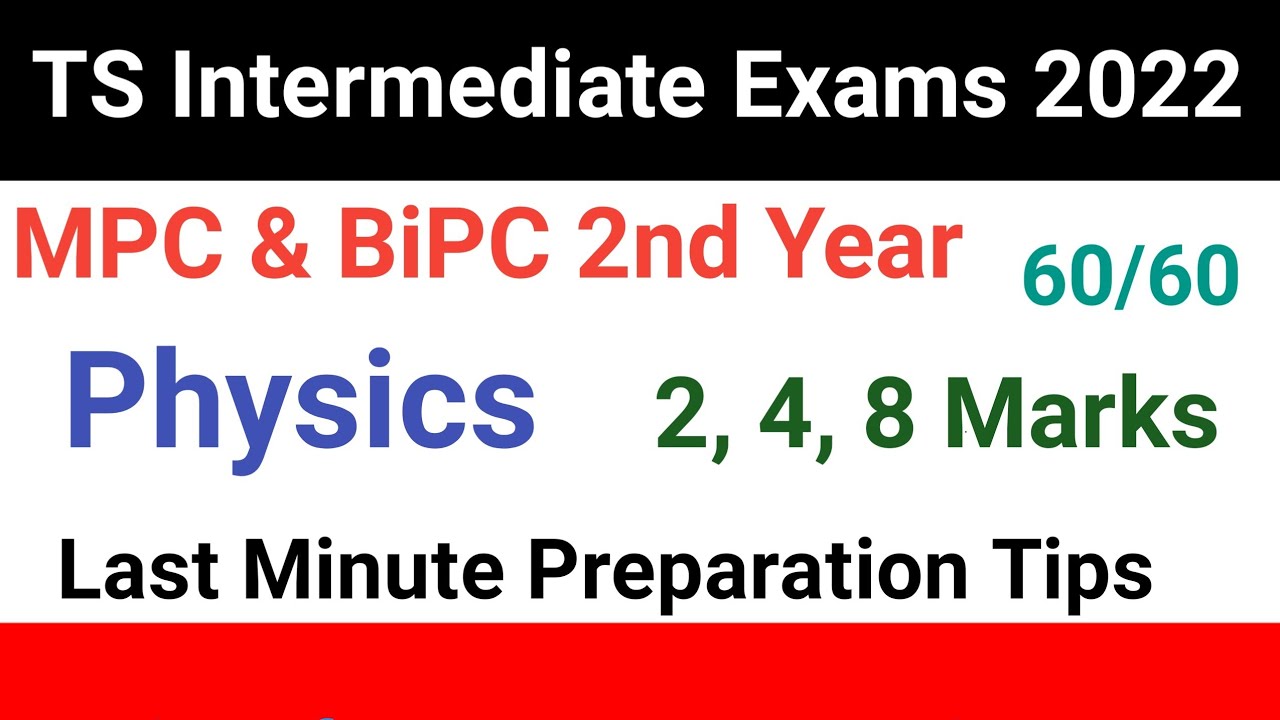 Physics inter 2nd year important questions 2022| TS Inter 2nd year important questions 2022