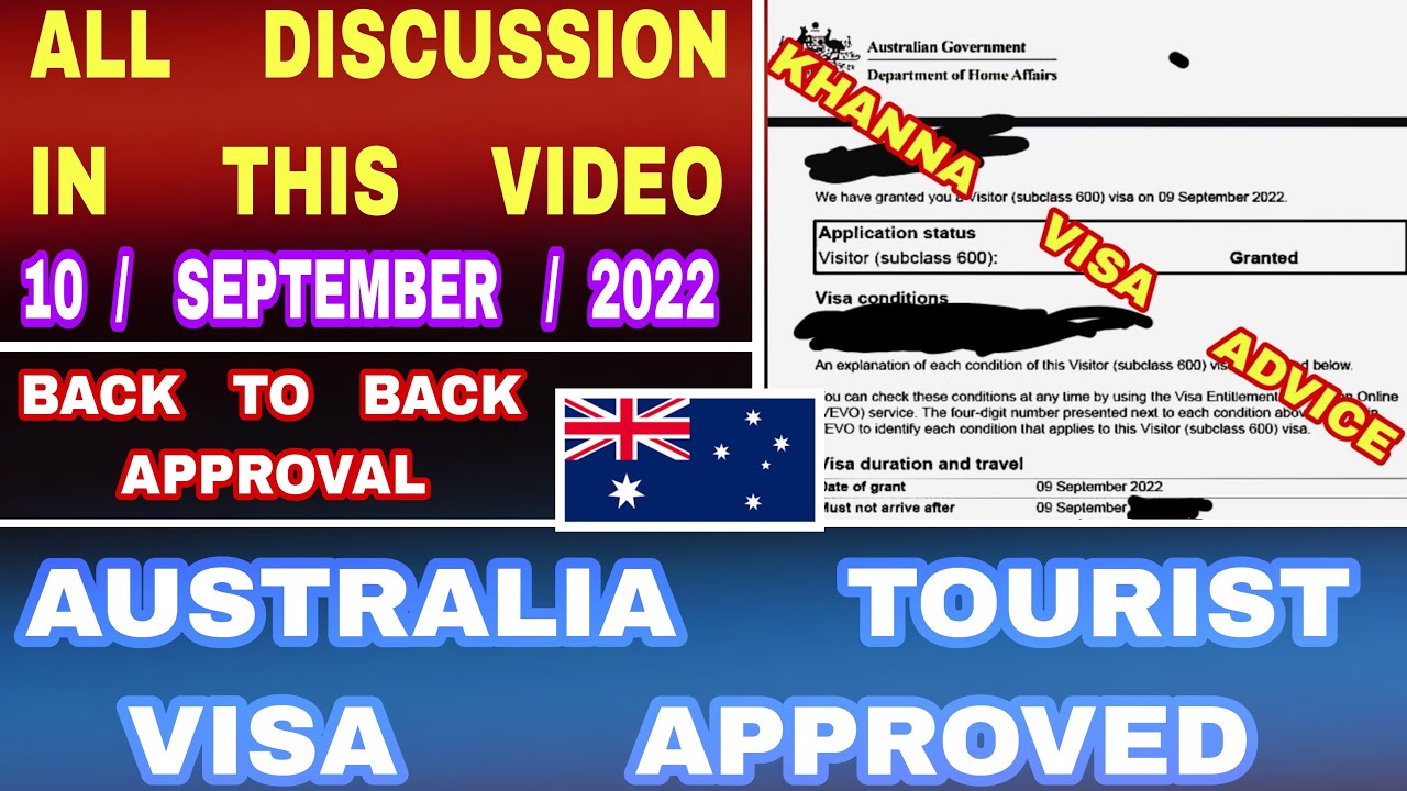 australia tourist visa 2022 processing time