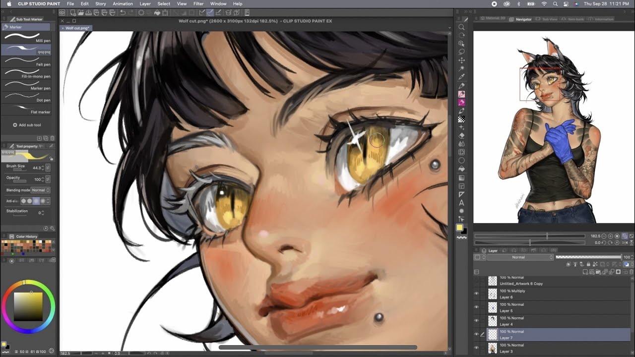 WOLF CUT Draw With Me! (Clip Studio) - YouTube
