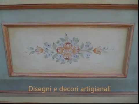 Mobili decorati a mano: baule cassapanca in stile tirolese dipinta a ... Armadi tirolesi dipinti