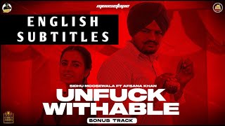 Unfuckwithable (Video) English Translation/Subtitles | Sidhu Moose Wala | Afsana Khan | The Kidd