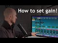 How to set gain on a digital mixer
