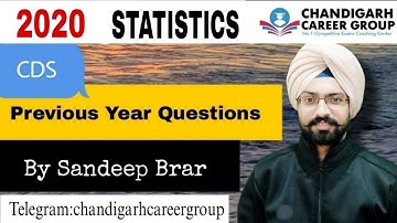 Statistics 2020 CDS mathematics previous year questions by Sandeep Brar