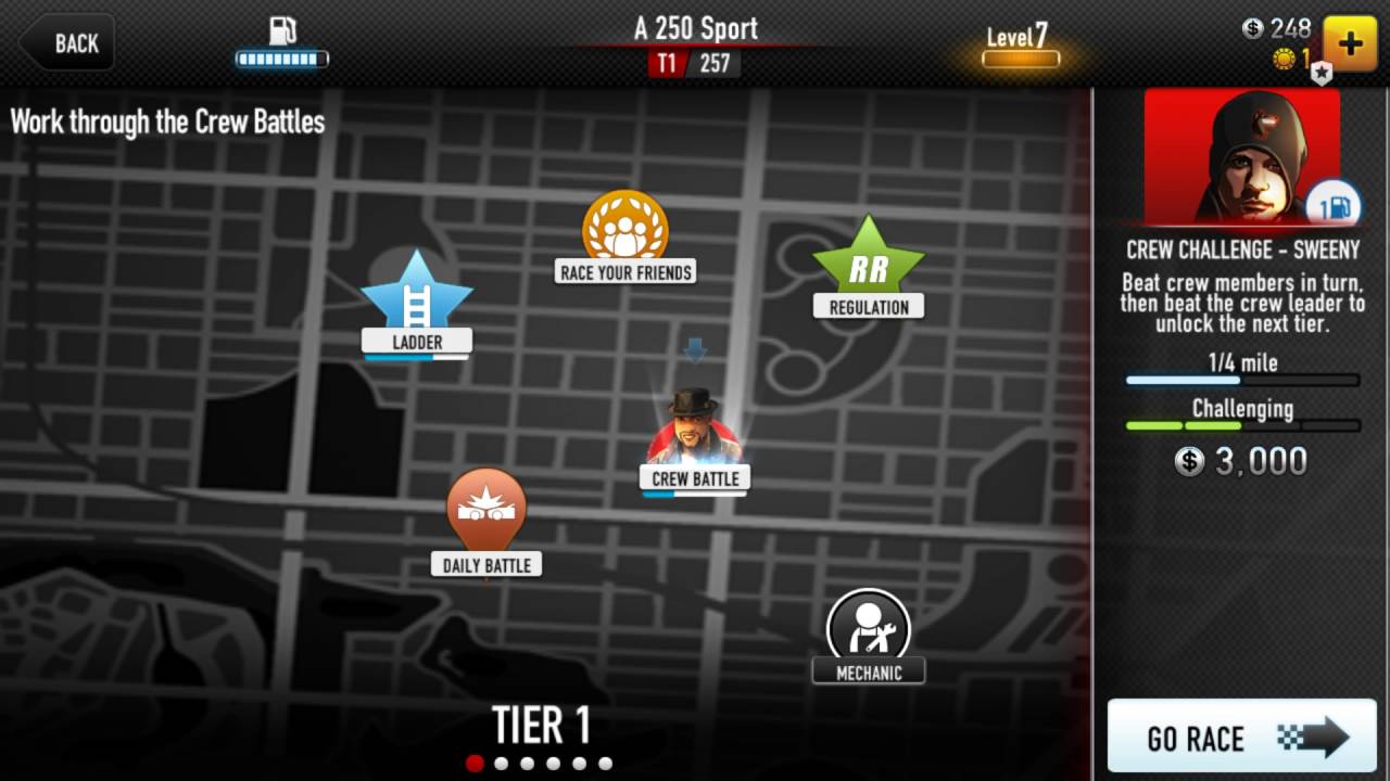 CSR Racing: Tier 1 Crew Battle #3: Vs. Sweeny - YouTube