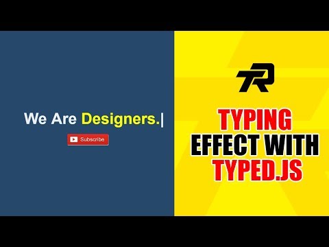 How To Create Typing Effect With Typed-JS