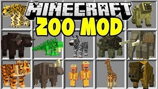 Minecraft ZOO MOD | CATCH WILD ANIMALS AND BUILD YOUR OWN MINECRAFT ZOO!! screenshot 2