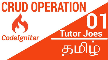 CRUD : How To Install Codeigniter in Tamil