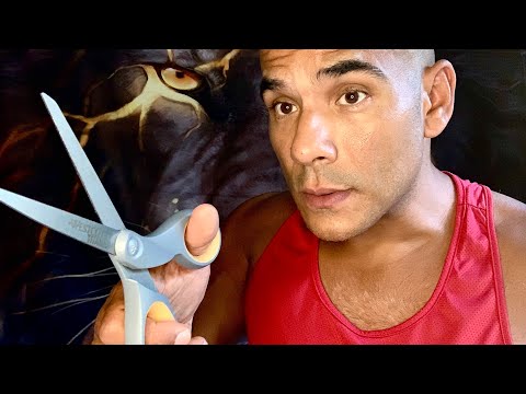 FAST ASMR HAIRCUT whispering 18 TRIGGER WORDS to SLEEP