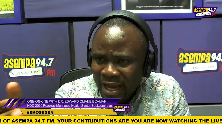 ONE-ON-ONE WITH DR. OMANE BOAMAH ON NDC 2020 PEOPLES' MANIFESTO ON HEALTH SECTOR (10-09-20)