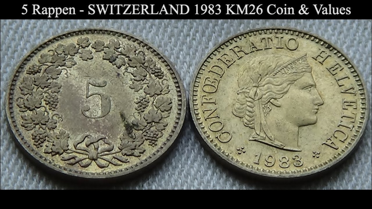 5 Rappen SWITZERLAND - 1983 KM26 Coin & Values - YouTube