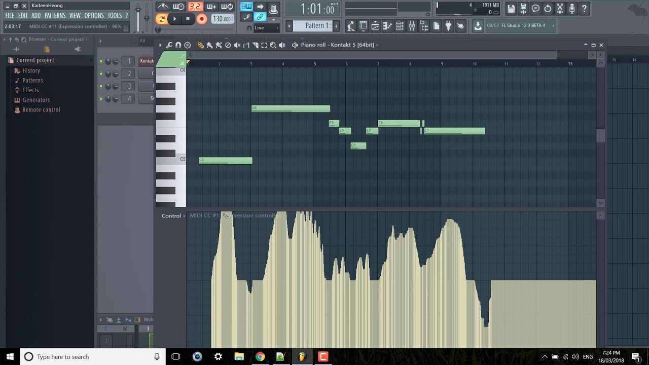 fl studio 12 midi not producing sound