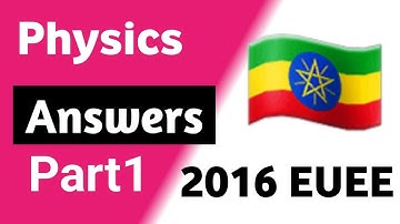 2016 Physics Natural Entrance Examination Answers with Explanations part 1