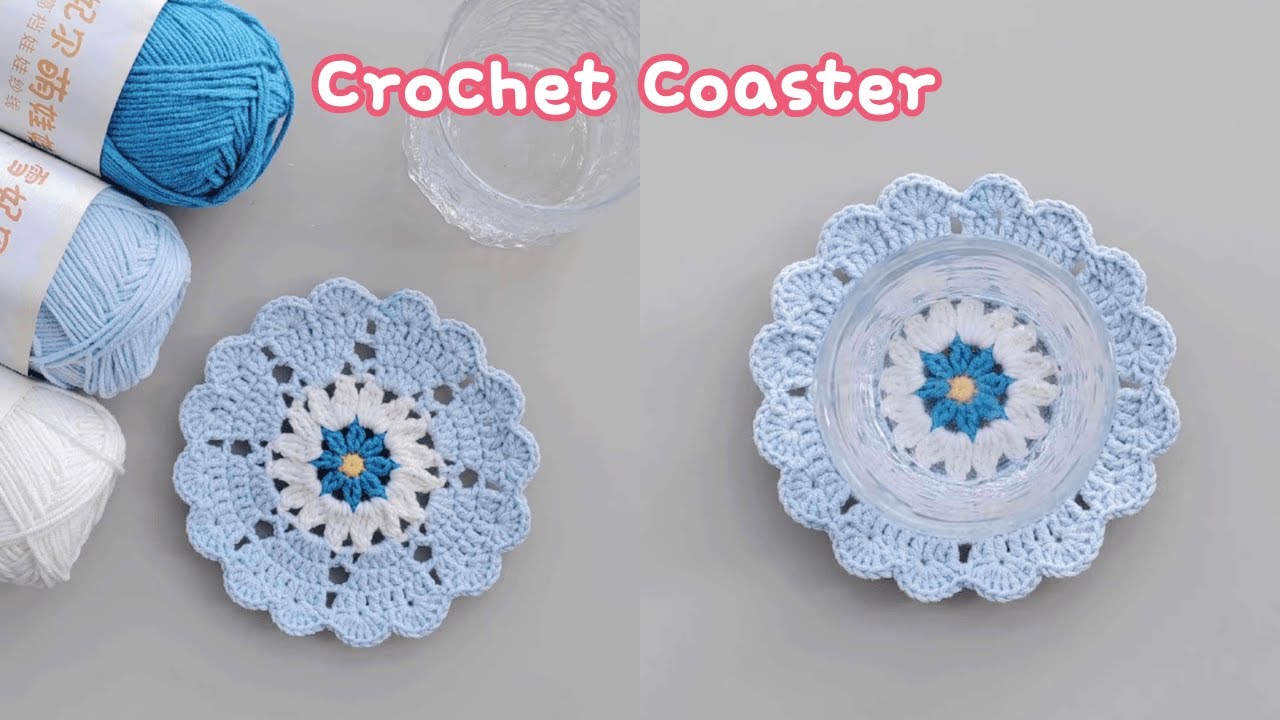 Flower Crochet Coaster | Easy Crochet Ideas for Beginners