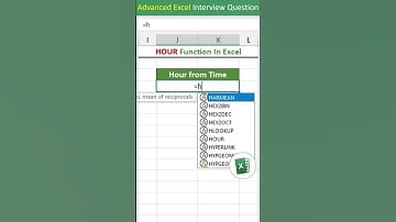 HOUR function in excel | HOUR formula in excel | excel interview questions excel tips & tricks