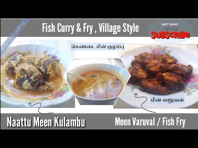 #30 Fish Curry and Fish Fry |ஒருமுறை இப்படி செய்து பாருங்கள் |கெண்டை மீன் குழம்பு & மீன் வறுவல் | Aasheen’s kitchen