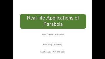 [PRECAL] Real-life Applications of Parabola