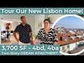 We retired early in portugal  tour our 4 bed4bath 2 story apartment in the center of lisbon