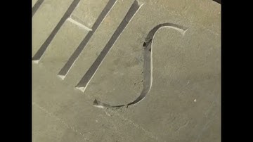 Hammer and Chisel Stone Carving Time Lapse - Letter S - ASMR