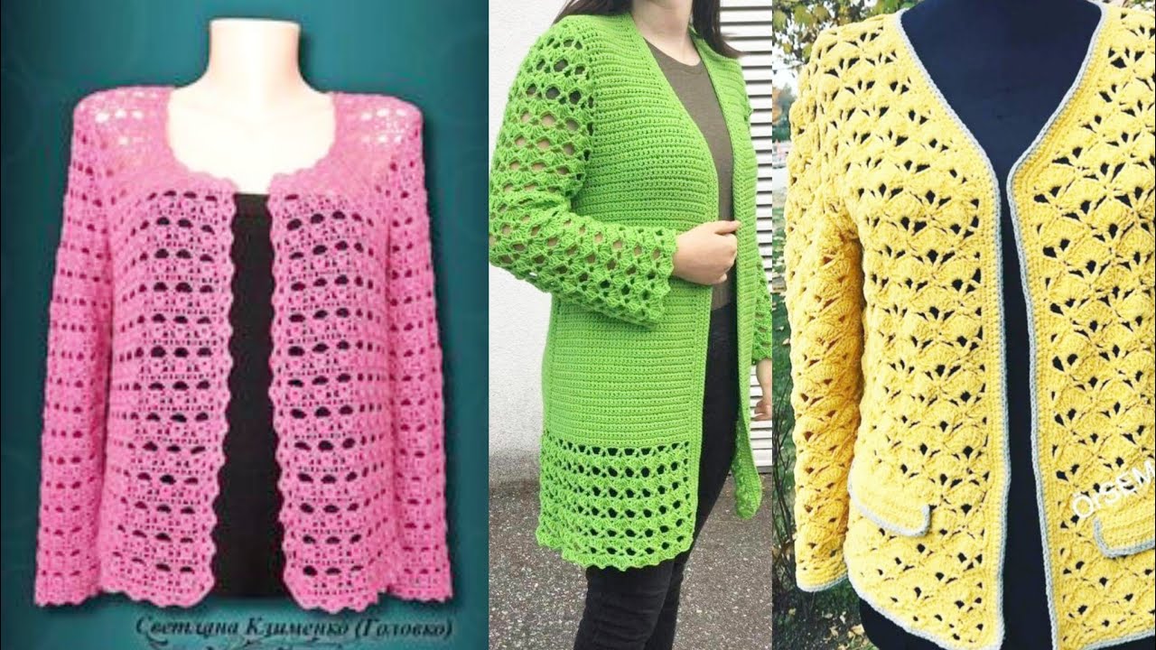 Super Handmade Crochet Jacket Dress Design For Modern Ladies