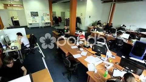 Office Programmers  People Working At The Computer  Top View | Stock Footage Video