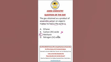 JAMB Chemistry - Organic Chemistry 2 Question of the Day #jamb #jamb2024 #dtwtutorials