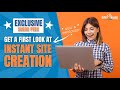 Exclusive Sneak Peak: Get a First Look at SiteSwan's Instant Site Creation (New Feature)