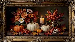 Autumn Candle & Pumpkin Artwork for TV Screen | 4K Art TV screenshot 5