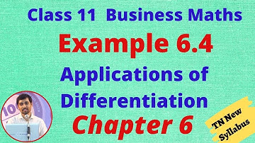 11 Business Maths Applications of Differentiation Example 6.4 Chapter 6 AlexMaths