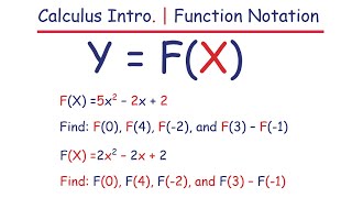 CALCULUS INTRO. | FUNCTIONAL NOTATION