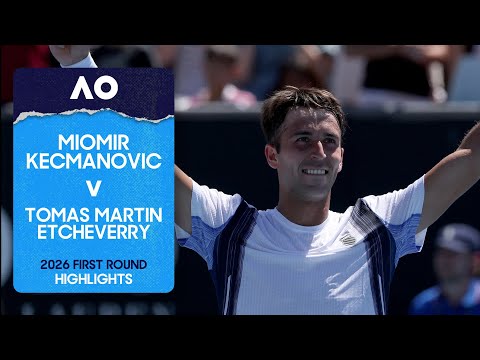 Miomir Kecmanovic v Tomas Martin Etcheverry Highlights | Australian Open 2026 First Round