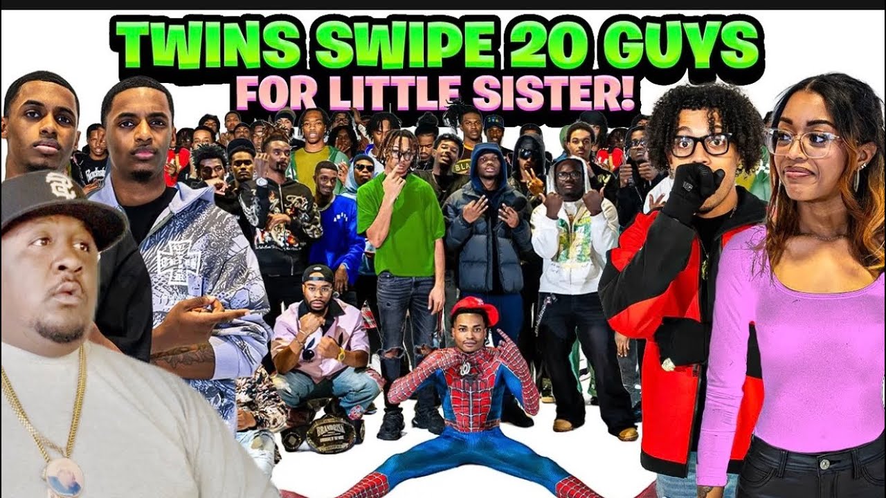 Identical Twins Swipe 20 Guys For Little Sister! REACTION 