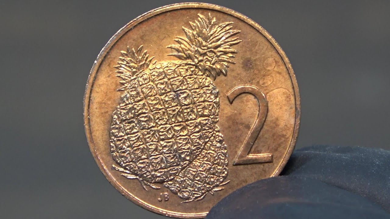 パイナップル硬貨磨いてみた（クック諸島2セント）#PPAP - YouTube