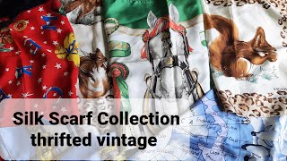 Thrifted silk scarf collection (Hermès, Escada, Peter Hahn)