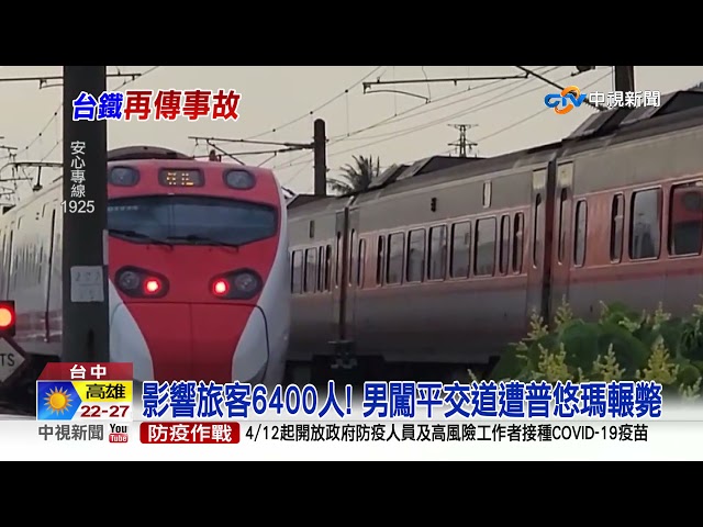 台鐵又傳意外! 男遭普悠瑪輾過 肢體分離身亡│中視新聞 20210409