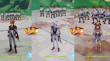 Nilou vs ayato vs child solo damage comparison