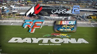 Daytona | Track Comparison [Nascar Racing 2003 vs. AC vs. rF2 vs. PCars 2] (Overcast)