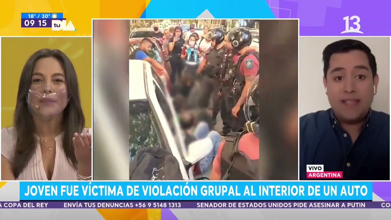 Joven fue víctima de violación grupal a plena luz del día. Tu Día, Canal 13.