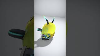 Cute Electric Creature with Playful Design - AI Rigged 3D Character