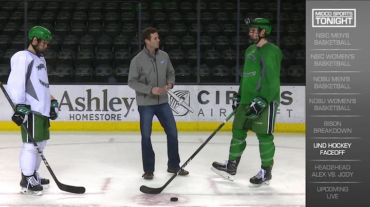 UND Hockey Face-Off Tricks 11/30/17