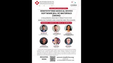 Archimedes UCSF-Stanford CERSI Demystifying Medical Device SBOM