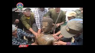 A large Buddha and another eight Buddha images unearthed in Bokeo from March 16-18