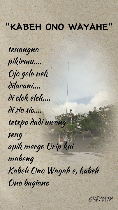 Kabeh Ono Wayahe